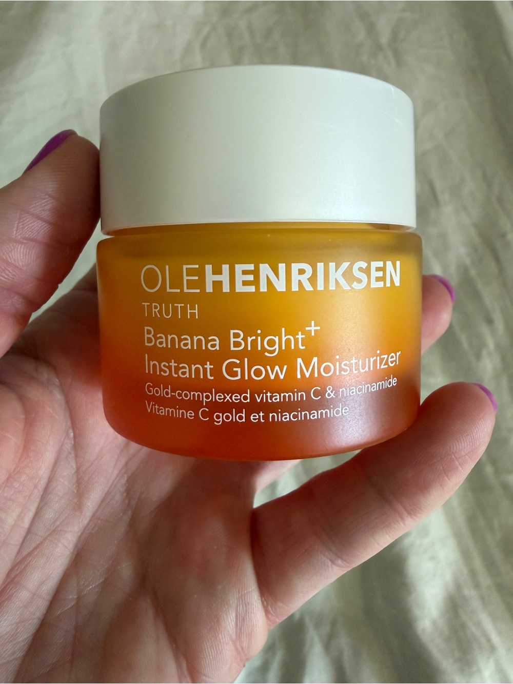 Ole Henriksen Banana Bright+ Instant Glow Moisturizer — Orange and White